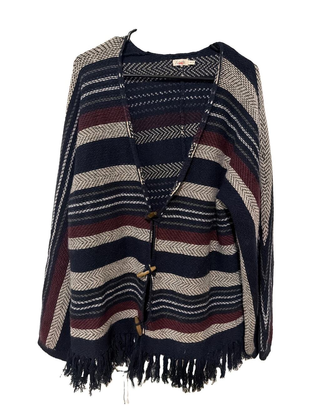 Faherty Wool Cashmere Denver Cardigan M/L Boho Poncho Women’s